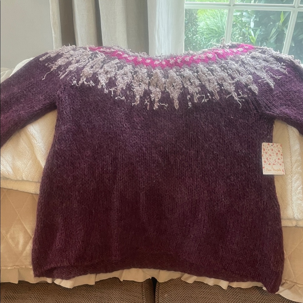 FREE PEOPLE Purple and Pink Women's Sweater size xs